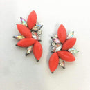 Elegant Rhinestone Crystal Stud Earrings-light red-JadeMoghul Inc.