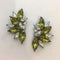 Elegant Rhinestone Crystal Stud Earrings-Olive green-JadeMoghul Inc.