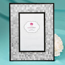 Elegant Silver 4 x 6 Mosaic frame with glass and black borders-Personalized Gifts By Type-JadeMoghul Inc.
