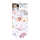 Elephant Jungle 2 Pack Reversible Flannel Bandana Bib Set-WHIM-G-JadeMoghul Inc.