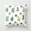 Elife Retro Green Leaves Cactus Linen cotton cushion case Polyester Home Decor Bedroom Decorative Sofa Car Throw Pillows-16-45x45cm-JadeMoghul Inc.