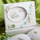 <em>Finishing Touches Collection</em> Engraved Beach Themed Wedding Guest Book-Wedding Cake Accessories-JadeMoghul Inc.