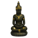 Engaging Thailand Buddha Statue - Benzara-Decorative Objects and Figurines-Bronze and Golden-Polyresin-Matte & Metallic-JadeMoghul Inc.
