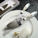 Engraved <em>Finishing Touches Collection</em> Beach Themed Wedding Cake Knife And Server Set-Wedding Cake Accessories-JadeMoghul Inc.