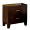 Enrico I Contemporary Style Nightstand, Brown Cherry-Nightstands and Bedside Tables-Brown-Metal-JadeMoghul Inc.