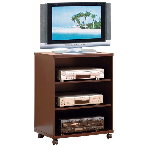 Entertainment Centers and Tv Stands Splendid TV Stand / Printer Stand With Casters, Brown Benzara
