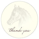 Equestrian Love Large Sticker Vintage Pink (Pack of 1)-Wedding Favor Stationery-Black-JadeMoghul Inc.