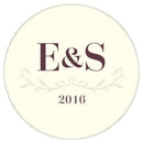Equestrian Love Small Sticker Vintage Pink (Pack of 1)-Wedding Favor Stationery-Chocolate Brown-JadeMoghul Inc.