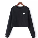 ET Aliens Printing Hoodies Sweatshirts harajuku Crew neck Sweats Women Clothing Feminina Loose Short Fleece Jumper Sweats Warm-Black-S-JadeMoghul Inc.