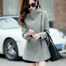 European Design Inspired Women Woolen Coat /Jacket-Gray-S-JadeMoghul Inc.