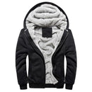 European Fashion Style Men Vintage Thickening Fleece Jacket / Warm Outerwear-w11 black-S-JadeMoghul Inc.