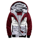 European Fashion Style Men Vintage Thickening Fleece Jacket / Warm Outerwear-w33 red-S-JadeMoghul Inc.