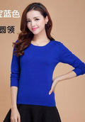 European Style Women Basic Casmere Sweater-Blue-L-JadeMoghul Inc.