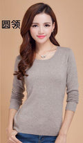 European Style Women Basic Casmere Sweater-Camel-L-JadeMoghul Inc.