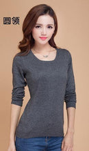 European Style Women Basic Casmere Sweater-Dark Gray-L-JadeMoghul Inc.