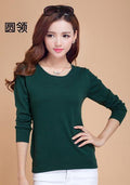 European Style Women Basic Casmere Sweater-Dark Green-L-JadeMoghul Inc.