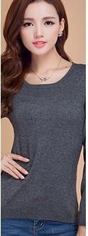 European Style Women Basic Casmere Sweater-Dark grey-S-JadeMoghul Inc.