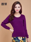 European Style Women Basic Casmere Sweater-Purple-L-JadeMoghul Inc.