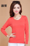 European Style Women Basic Casmere Sweater-Watermenlon Red-L-JadeMoghul Inc.