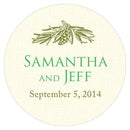 Evergreen Small Sticker Aqua Blue (Pack of 1)-Wedding Favor Stationery-Aqua Blue-JadeMoghul Inc.