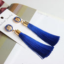 Exaggerated Rhinestone Long Tassel Earrings 2017 New Arrival Fashion Brincos Bijoux Crystal Dangle Earrings Women's Jewelry-Blue-JadeMoghul Inc.