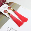 Exaggerated Rhinestone Long Tassel Earrings 2017 New Arrival Fashion Brincos Bijoux Crystal Dangle Earrings Women's Jewelry-Pink-JadeMoghul Inc.