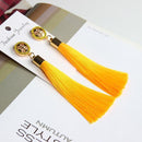 Exaggerated Rhinestone Long Tassel Earrings 2017 New Arrival Fashion Brincos Bijoux Crystal Dangle Earrings Women's Jewelry-Yellow-JadeMoghul Inc.