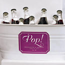Expressions Die Cut Sign Label Vintage Pink Text With White Background (Pack of 1)-Wedding Favor Stationery-Red Text With White Background-JadeMoghul Inc.