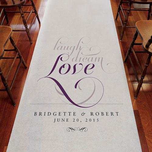Expressions Personalized Aisle Runner Plain White Indigo Blue (Pack of 1)-Aisle Runners-Pewter Grey-JadeMoghul Inc.