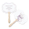 Expressions Personalized Hand Fan Vintage Pink Text With White Background (Pack of 1)-Wedding Parasols Umbrellas & Fans-Red Text With White Background-JadeMoghul Inc.