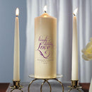 Expressions Unity Candle Ivory Vintage Pink (Pack of 1)-Wedding Ceremony Accessories-Black Text With White Background-JadeMoghul Inc.