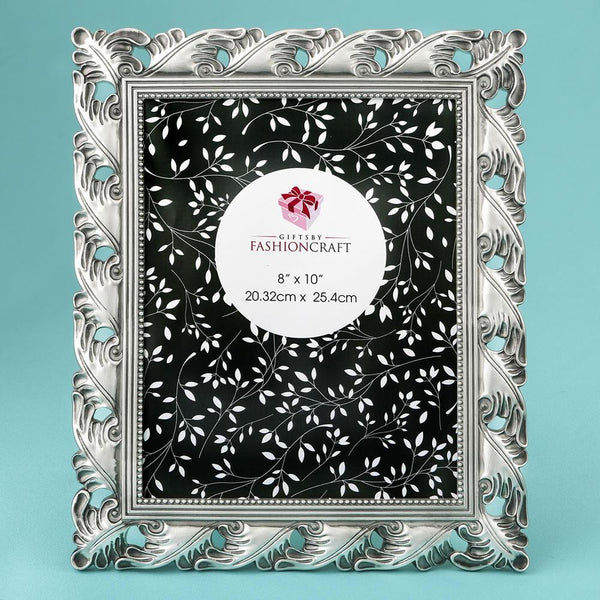 Exquisite Antique Silver Leaf design 8 x 10 frame-Personalized Gifts By Type-JadeMoghul Inc.
