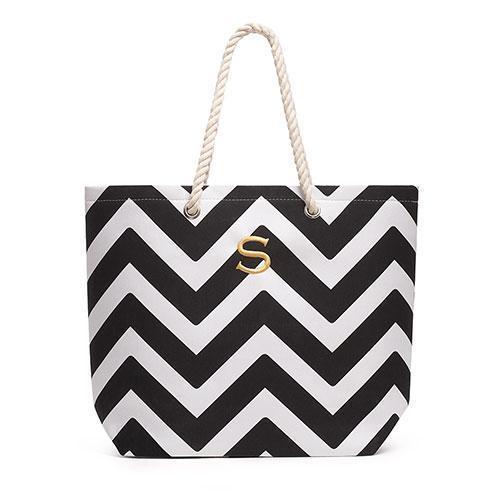 Extra Large Cabana Tote Bag - Black (Pack of 1)-Personalized Gifts for Women-JadeMoghul Inc.