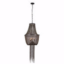 Eye-Catching Silhouetted Chandelier-Chandeliers-Gray-metal-JadeMoghul Inc.