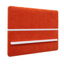 Fabric Draped Rectangular Memo Board with Wood Backing Board, Orange-Decorative Objects-Orange-MDF Sponge and Fabric-JadeMoghul Inc.