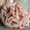 Fabric Ruffle Flower - Large Putty Grey (Pack of 1)-Ceremony Decorations-JadeMoghul Inc.