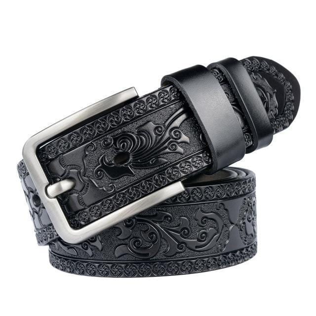 Factory Direct Belt Wholsale Price New Fashion Designer Belt High Quality Genuine Leather Belts for Men-Black-110cm-JadeMoghul Inc.