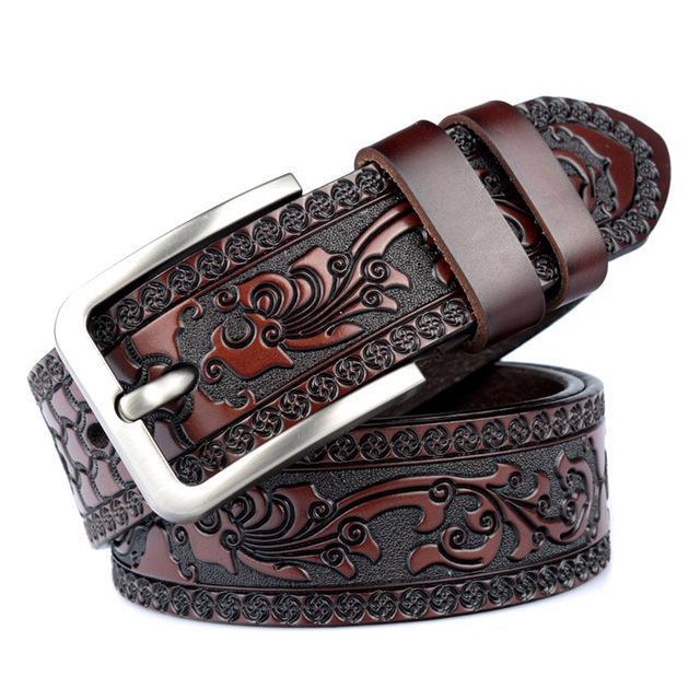Factory Direct Belt Wholsale Price New Fashion Designer Belt High Quality Genuine Leather Belts for Men-coffee-110cm-JadeMoghul Inc.