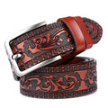 Factory Direct Belt Wholsale Price New Fashion Designer Belt High Quality Genuine Leather Belts for Men-red brown-110cm-JadeMoghul Inc.