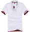 FALIZA 2018 New Brand Camisa Polos Shirt Men Design Breathable Cotton Casual Short Sleeve Mens Polos Shirts Plus Size XXXL TX107-White Red-S-JadeMoghul Inc.