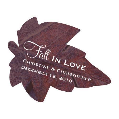 Fall Leaf Sticker (Pack of 1)-Wedding Favor Stationery-JadeMoghul Inc.