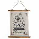 Decoration Ideas Family Love Linen Wall Art