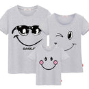 Family matching clothes mother daughter dresses son outfits cotton casual short-sleeve T-shirt family look father baby clothing-Grey-Female 160-JadeMoghul Inc.