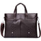 Famous Brand Simple Mens Leather Briefcase Bag Solid Large Business Man Bag Laptop Handbag-Brown-China-JadeMoghul Inc.