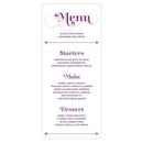 Fanciful Monogram Menu Indigo Blue (Pack of 1)-Wedding Parasols Umbrellas & Fans-Charcoal-JadeMoghul Inc.