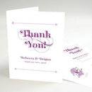 Fanciful Monogram Thank You Card Indigo Blue (Pack of 1)-Weddingstar-Red-JadeMoghul Inc.