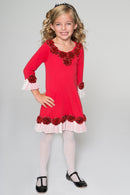 Fancy A-Line Dress - Girls-Girls Fancy Dresses-6M-Red-JadeMoghul Inc.