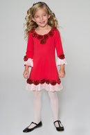 Fancy A-Line Dress - Girls-Girls Fancy Dresses-6M-Red-JadeMoghul Inc.