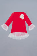 Fancy Hi-Lo Top - Girls-Girls Long Sleeve Fancy Tops-6M-Red-JadeMoghul Inc.