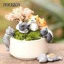Fashion 1 Set / 6pcs Cartoon Cat Micro Landscape Garden Decorations Miniature Craft Home Decor Gift for Children--JadeMoghul Inc.